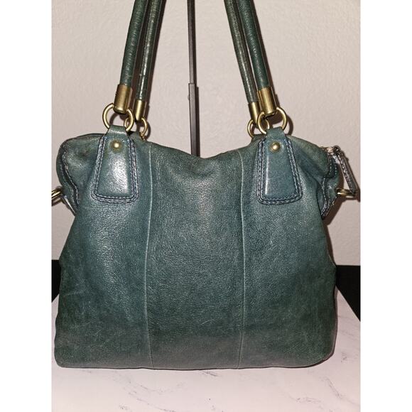 Coach Kristen Teal Leather Hobo Bag 14223 - Picture 8 of 15